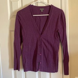 Eddie Bauer purple cardigan, XS